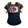 CAMISETA NEGRA MUJER indio tribal plumas nativo americano oferta personalizada