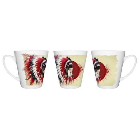 TAZA CÓNICA indio tribal plumas nativo americano conica personalizada