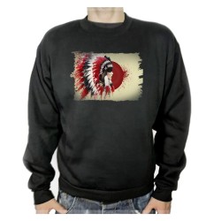 SUDADERA NEGRA indio tribal...