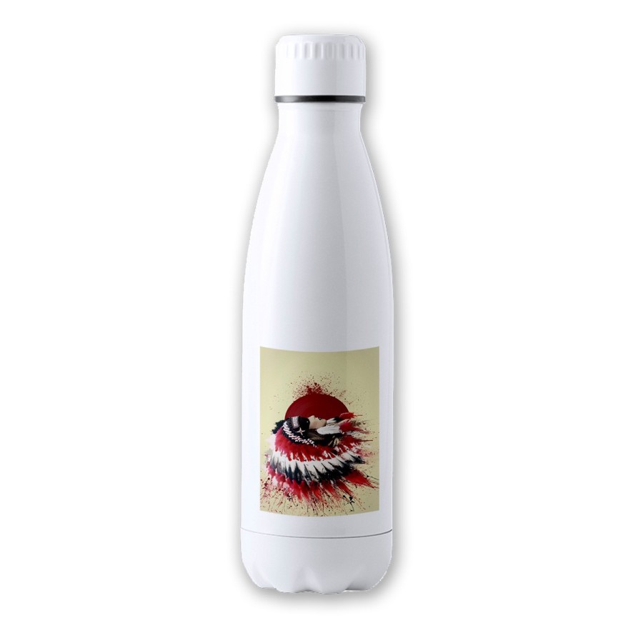 BIDON 700 ML ACERO INOXIDABLE indio tribal plumas nativo americano tapon seguridad botella