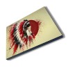 PANEL FOTOGRÁFICO DECORATIVO indio tribal plumas nativo americano cuadro acabado brillante elegante pared