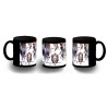 TAZA COMPLETAMENTE NEGRA indio nativo americano tribal cuernos personalizada