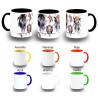 TAZA COLORES indio nativo americano tribal cuernos color personalizada