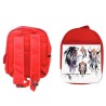 MOCHILA ROJA indio nativo americano tribal cuernos escolar personalizado