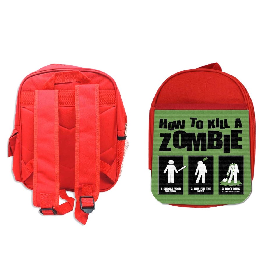 MOCHILA ROJA como matar a un zombie  muertos backpack rucksak