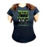 CAMISETA NEGRA MUJER como matar a un zombie  muertos oferta personalizada