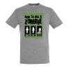 CAMISETA GRIS MEZCLA como matar a un zombie  muertos moda verano personalizada