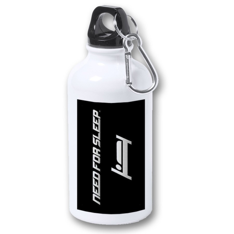 BIDON 400ML METALICO need for sleep dormir pereza perezoso para viaje y deporte