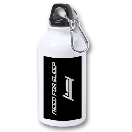 BIDON 400ML METALICO need for sleep dormir pereza perezoso para viaje y deporte