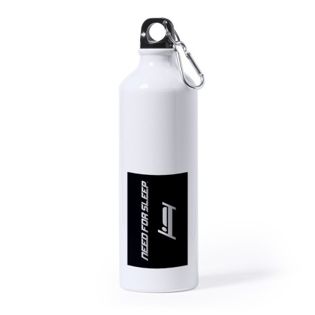 BIDON GRANDE 800 ML ACERO INOXIDABLE need for sleep dormir pereza perezoso deporte deportivo mosqueton botella