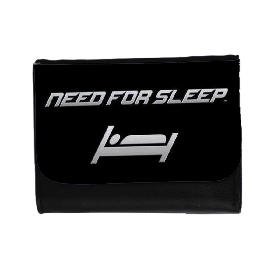 BILLETERA BILLETERO need for sleep dormir pereza perezoso unisex negro monedero