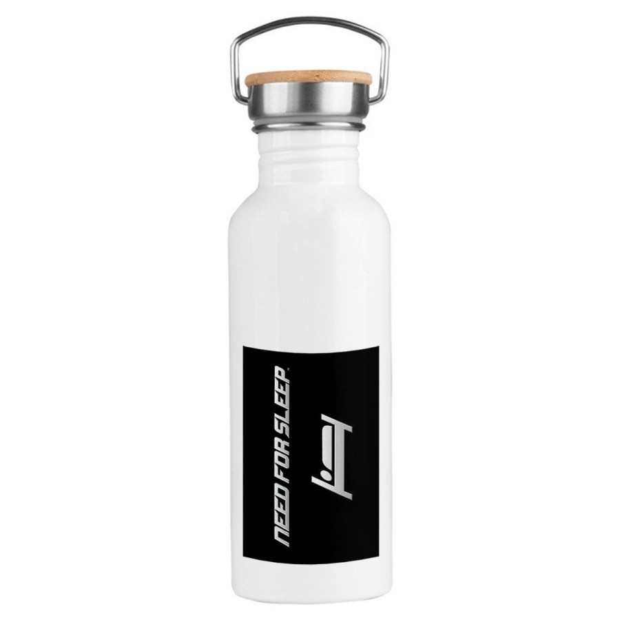 BIDON 750 ML ACERO INOXIDABLE ESTILO RETRO need for sleep dormir pereza perezoso deporte deportivo botella