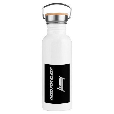 BIDON 750 ML ACERO INOXIDABLE ESTILO RETRO need for sleep dormir pereza perezoso deporte deportivo botella