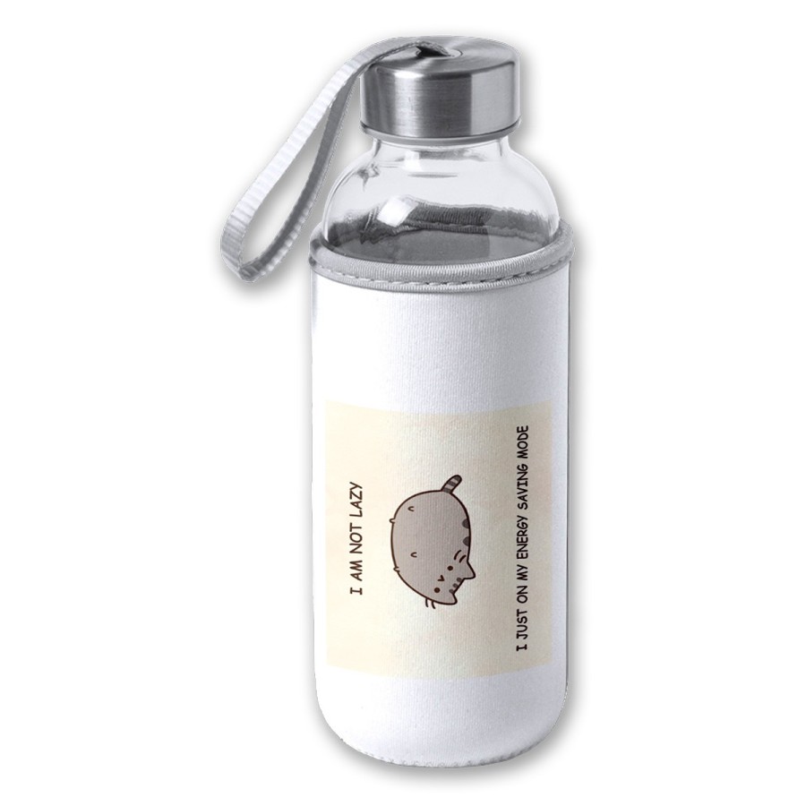 BIDON DE 420 ML CON FUNDA DE NEOPRENO not lazy dormilon perezoso modo ahorro tapon seguridad