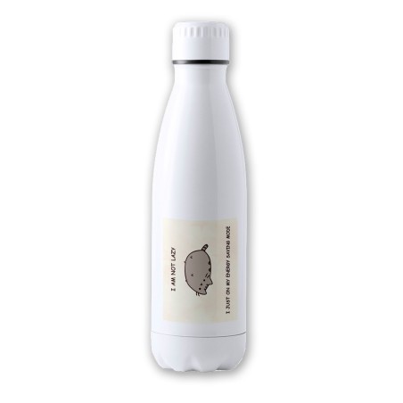 BIDON 700 ML ACERO INOXIDABLE not lazy dormilon perezoso modo ahorro tapon seguridad botella