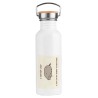 BIDON 750 ML ACERO INOXIDABLE ESTILO RETRO not lazy dormilon perezoso modo ahorro deporte deportivo botella