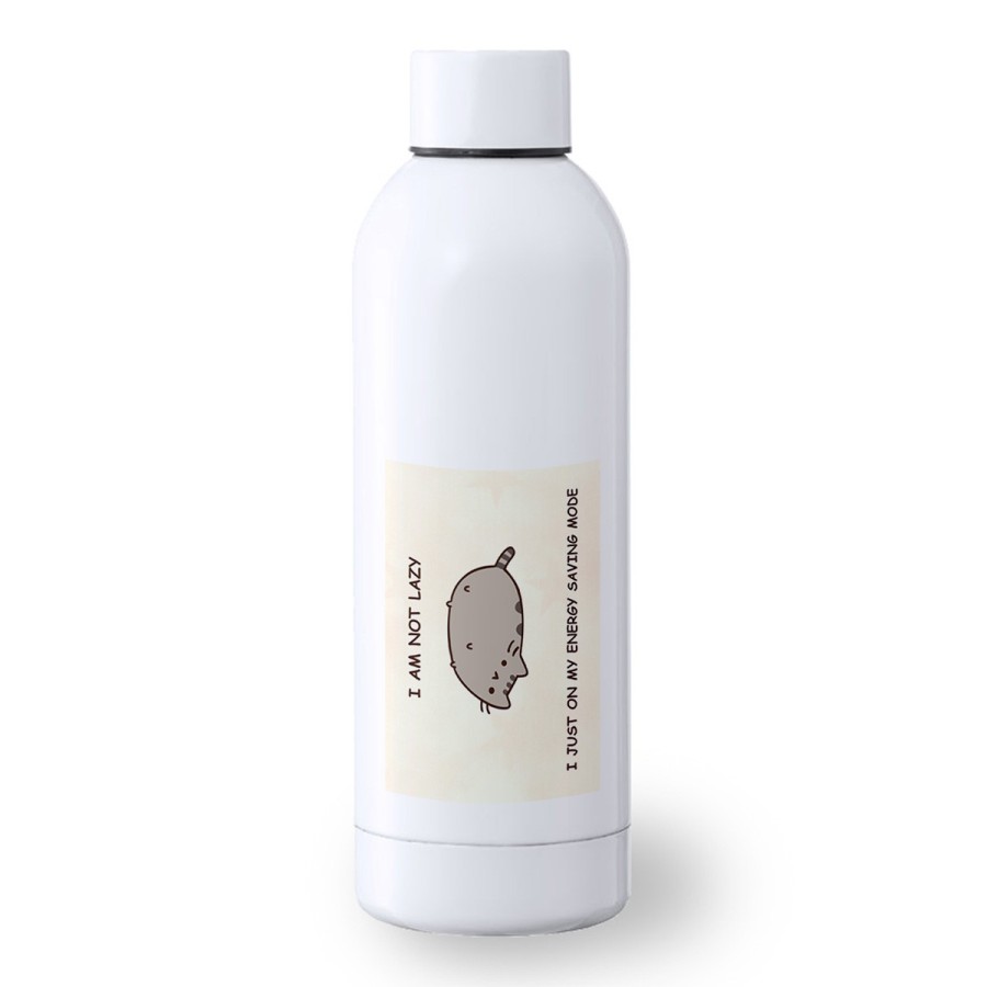 BIDON 500 ML ACERO INOXIDABLE not lazy dormilon perezoso modo ahorro deporte deportivo botella senderismo