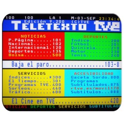 ALFOMBRILLA television tv antigua teletexto retro pc raton personalizada