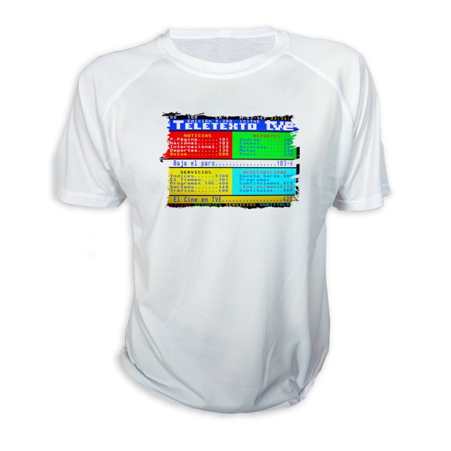 CAMISETA television tv antigua teletexto retro personalizada