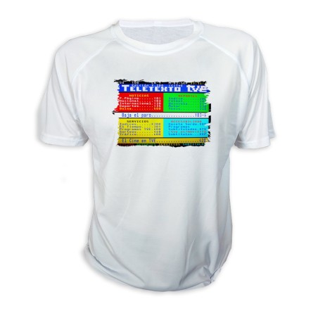 CAMISETA television tv antigua teletexto retro personalizada