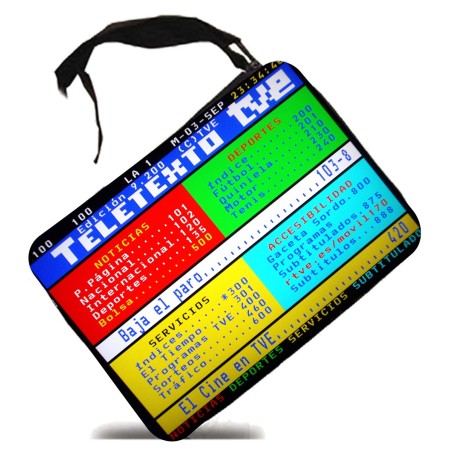 ESTUCHE television tv antigua teletexto retro escolar case