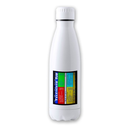 BIDON 700 ML ACERO INOXIDABLE television tv antigua teletexto retro tapon seguridad botella