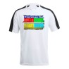 CAMISETA TÉCNICA FRANJA MANGAS NEGRA television tv antigua teletexto retro personalizada