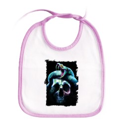 BABERO COLORES calavera serpiente  oscura gotico personalizado bebe