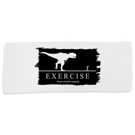 TOALLA GIMNASIO GYM ABSORBENTE ejercicio motivacion tiranosaurio rex correr suave con bolsita