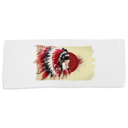 TOALLA GIMNASIO GYM ABSORBENTE indio tribal plumas nativo americano suave con bolsita