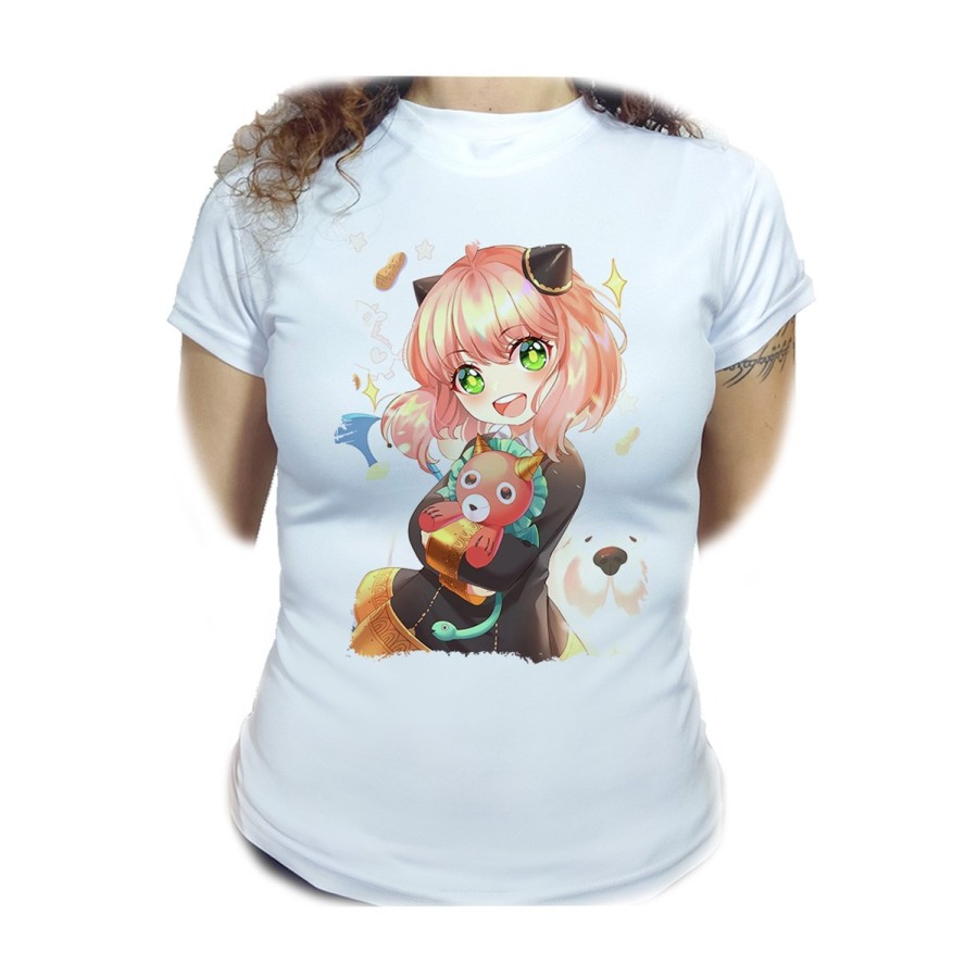 CAMISETA MUJER ania spy family serie anime kawaii cute linda moda personalizada