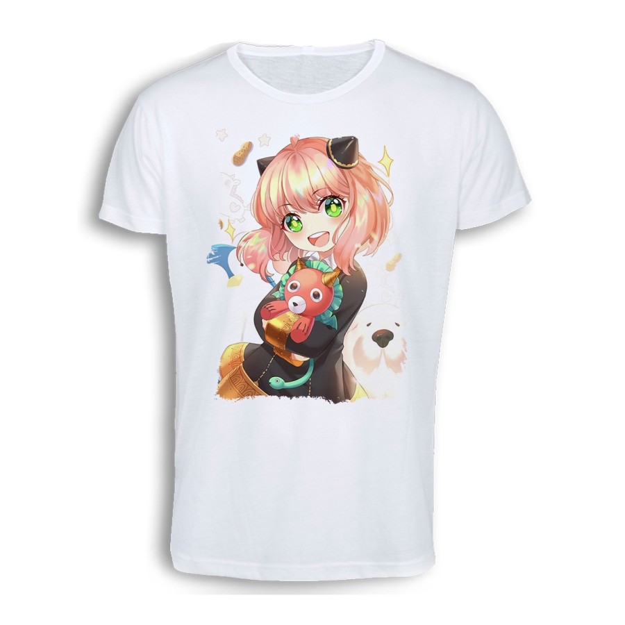 CAMISETA TACTO ALGODÓN ania spy family serie anime kawaii cute linda cómoda personalizada