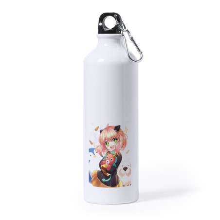 BIDON GRANDE 800 ML ACERO INOXIDABLE ania spy family serie anime kawaii cute linda deporte deportivo mosqueton botella