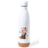 BIDON 750 ML ACERO INOXIDABLE ADORNO DE CORCHO ania spy family serie anime kawaii cute linda tapon botella