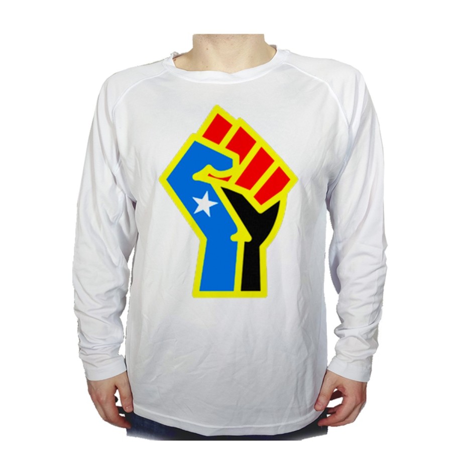 CAMISETA MANGA LARGA bandera logo independencia trans ley feminista personalizada