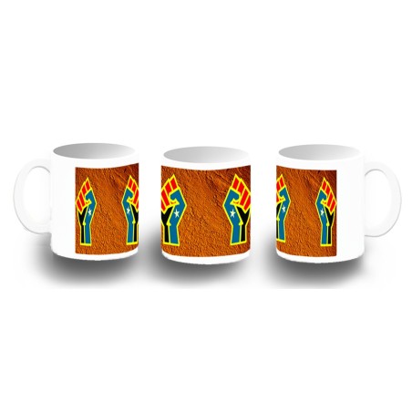 TAZA FOTOLUMINISCENTE bandera logo independencia trans ley feminista BRILLA OSCURIDAD