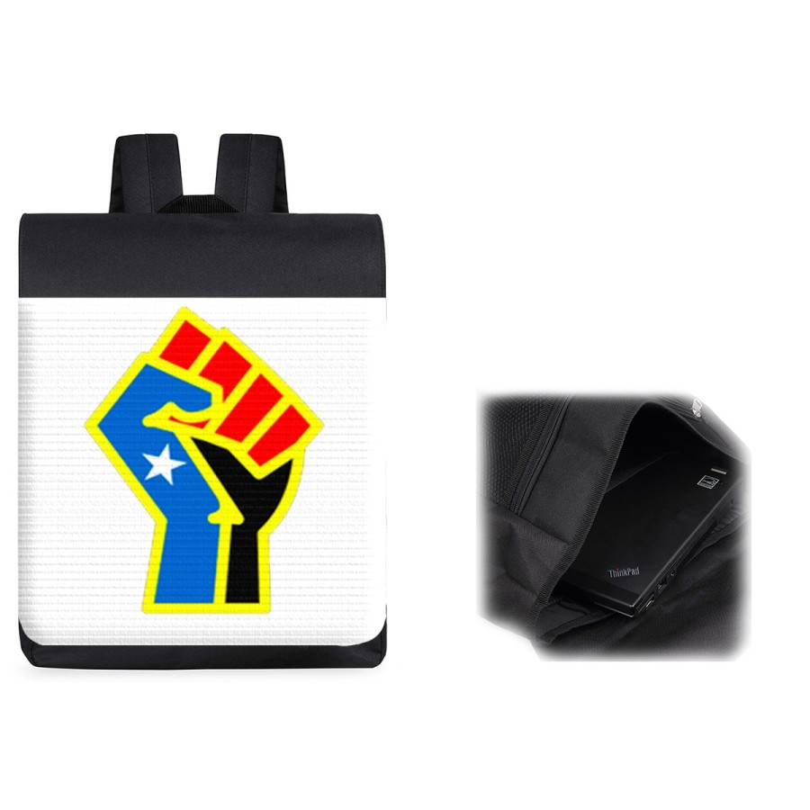 PACK MOCHILA Y ESTUCHE bandera logo independencia trans ley feminista material escolar