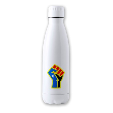 BIDON 700 ML ACERO INOXIDABLE bandera logo independencia trans ley feminista tapon seguridad botella