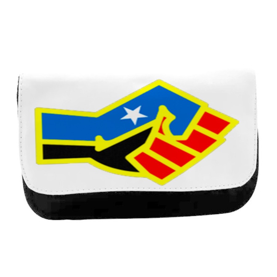 ESTUCHE NECESER DE LONA bandera logo independencia trans ley feminista unisex negro monedero billetera