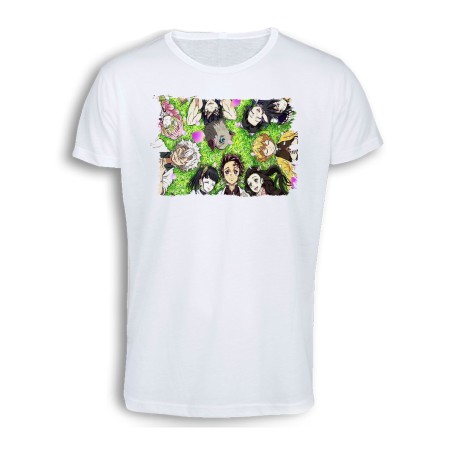 CAMISETA TACTO ALGODÓN kimetsu no yaiba personajes pilares cazadores cómoda personalizada