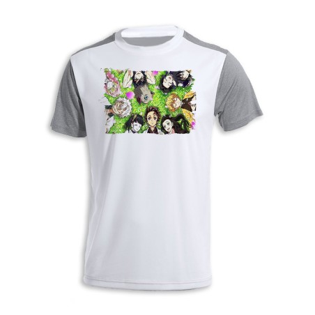 CAMISETA DISEÑO BICOLOR kimetsu no yaiba personajes pilares cazadores personalizada