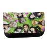 ESTUCHE NECESER DE LONA kimetsu no yaiba personajes pilares cazadores unisex negro monedero billetera