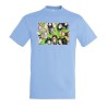 CAMISETA AZUL CIELO kimetsu no yaiba personajes pilares cazadores moda verano personalizada