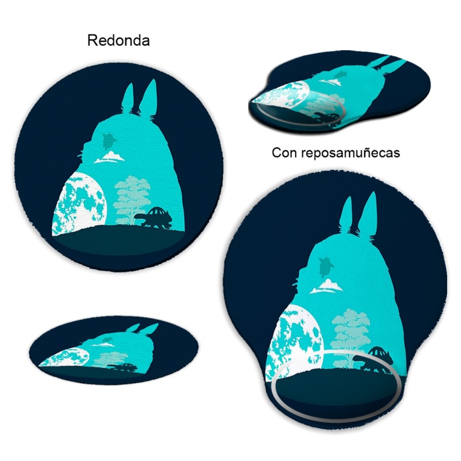 ALFOMBRILLA REDONDEADA totoro viaje fantasia logo anime pelicula curva curvada reposamuñecas pc raton