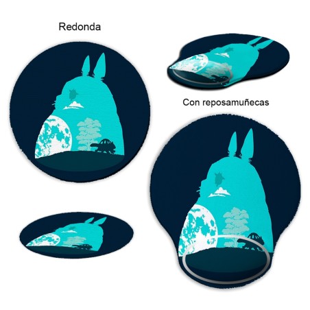 ALFOMBRILLA REDONDEADA totoro viaje fantasia logo anime pelicula curva curvada reposamuñecas pc raton