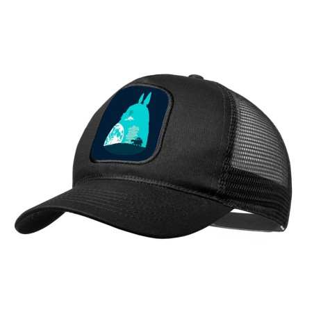 GORRA NEGRA CON REJILLA totoro viaje fantasia logo anime pelicula moda deporte