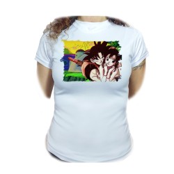 CAMISETA MUJER goku y...