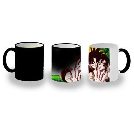 TAZA MÁGICA goku y chichi anime shonen dragon ball z personalizada