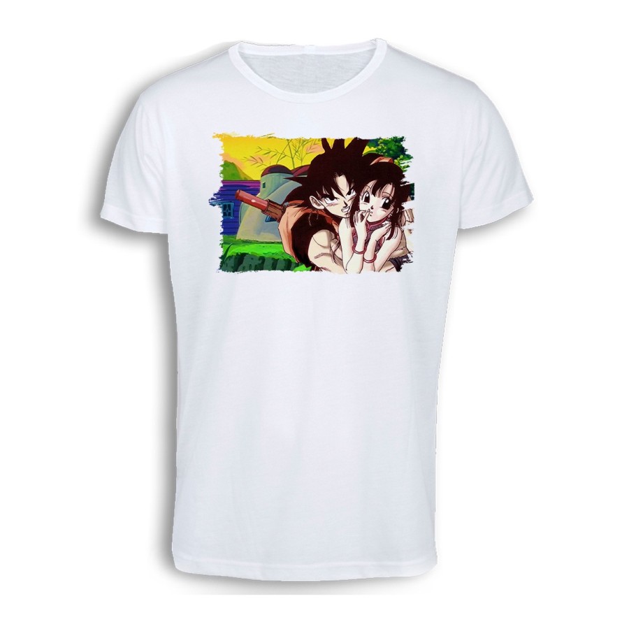 CAMISETA TACTO ALGODÓN goku y chichi anime shonen dragon ball z cómoda personalizada