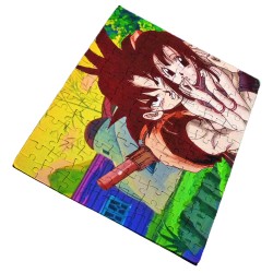 PUZZLE DE TAMAÑO Y PIEZAS A ELEGIR goku y chichi anime shonen dragon ball z rompecabezas educativo puzle